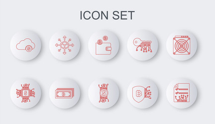 set line smart contract processor chip vector image