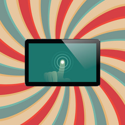 digital tablet with shiny sensor screen touch vector image
