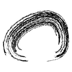 frame from crayon effect circle shape simple hand vector image