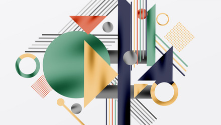 geometric abstract background with bold shapes vector image