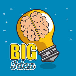 Creative brain idea lightbulb innovation Vector Image