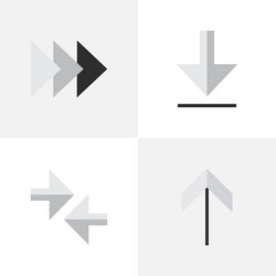 set of simple pointer icons vector image