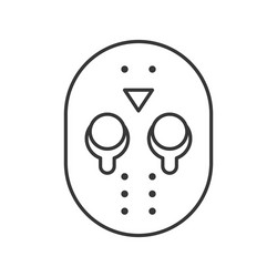 halloween character icon murderer mask jason vector