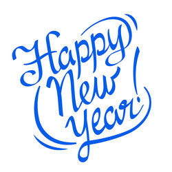 happy new year lettering vector