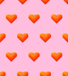 Seamless pattern with hearts isolated on pink vector