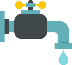 Water tap icon isolated vector