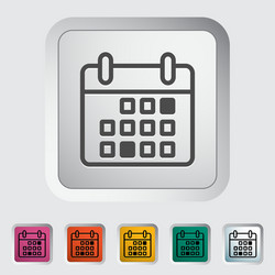 Calendar stroke icon vector