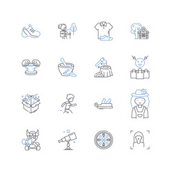 gestalt-experiential therapy line icons collection vector