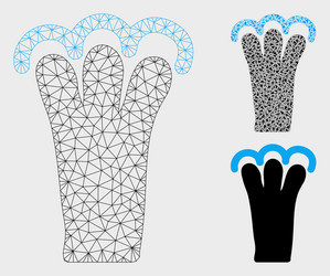 grab gesture mesh 2d model and triangle vector image