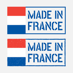 Made in france stamp set french product labels vector