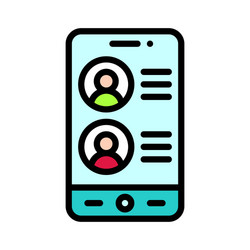 messaging app icon mobile application vector image