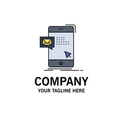 bulk dialog instant mail message flat color icon vector image