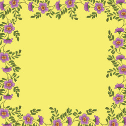 Floral Frame Border Vector Image