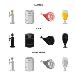isolated object pub and bar symbol set vector image