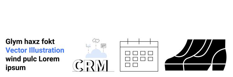 crm software integration calendar scheduling vector image