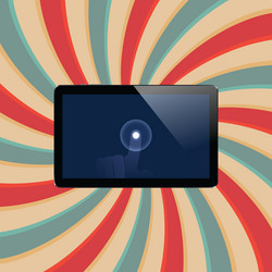 digital tablet with shiny sensor screen touch vector image