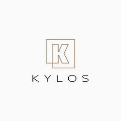 Letter k lettermark initial overlapping outline Vector Image