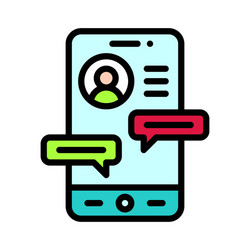 messaging app icon mobile application vector image