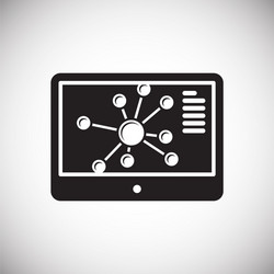 molecule icon on background for graphic and web vector image