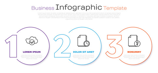 set line cloud with check mark document vector image