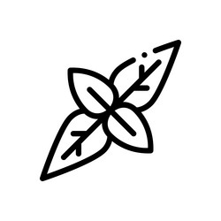 basil icon thin linear style design isolated vector image