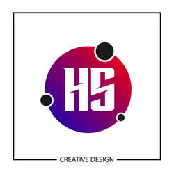 Initial letter hs logo template design Royalty Free Vector