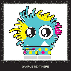 Smoking weed fun monster funky cannabis Royalty Free Vector