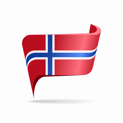 Norwegian Flag Pointer Map vector image