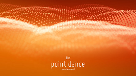 abstract particle wave points array vector image