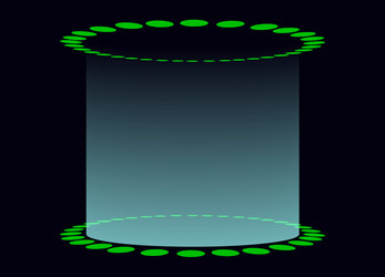 circular base with light shining upwards display vector image