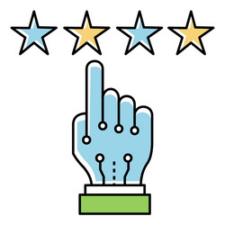 machine learning review and digital assessment vector image