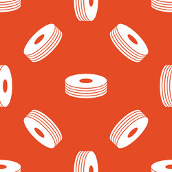 Orange disc pile pattern vector