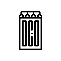 peony icon thin linear style design isolated vector image
