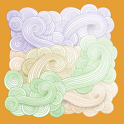 tangled pattern waves background vector image
