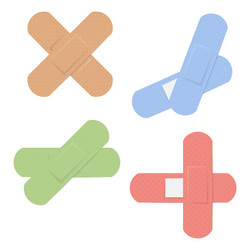 medical adhesive bandage plasters isolated Vector Image