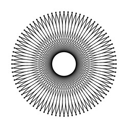 abstract circle radial pattern round design vector image