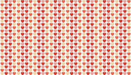 heart pattern with three colors background vector image