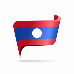 laotian flag map pointer layout vector image