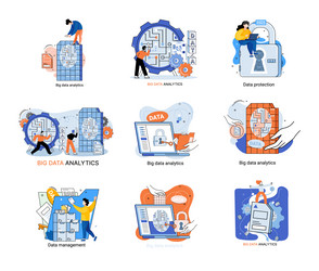 big data analytics platform management vector image