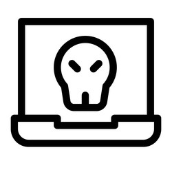 malicious software exploiting the computer system vector image