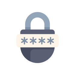 padlock displaying asterisks for password security vector image