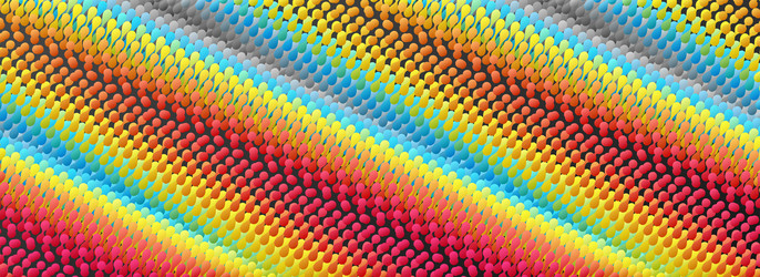 wavy surface with dynamic effect molecular vector image