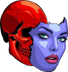 a woman from neck up Vector Image