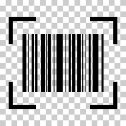 barcode icon bar code for web flat design isolated vector image