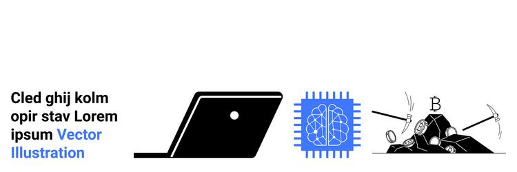 digital mining process combining technology vector image