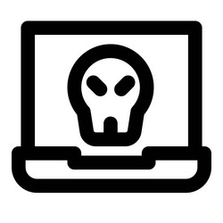 malicious software exploiting the computer system vector image