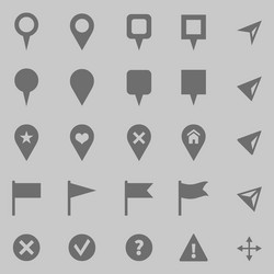 set gps icons map markers and pointers vector image