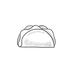 Taco sketch icon vector