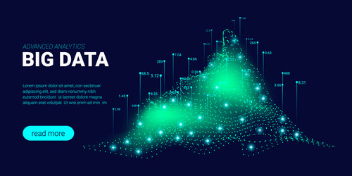 technology background with big data stream vector image