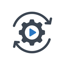 digital network connection icon vector image